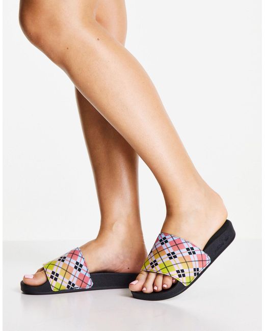 adidas Originals Adilette - Slippers Van Badstof in het Paars - Lyst