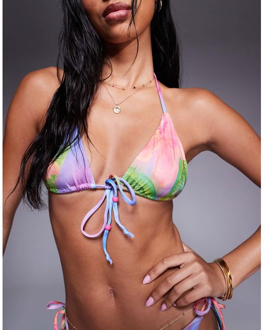 ASOS Multicolor Paloma Tri Bikini Top