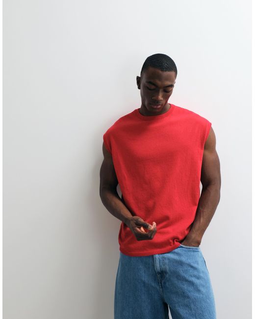 ASOS – oversize-strickpullunder in Red für Herren
