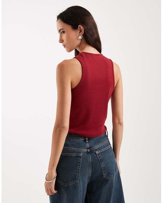 Dickies Red V Neck Vest