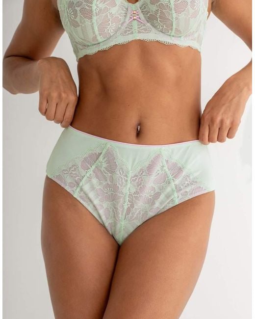 Pour Moi Brown Atelier Lace High-Waist Deep Brief