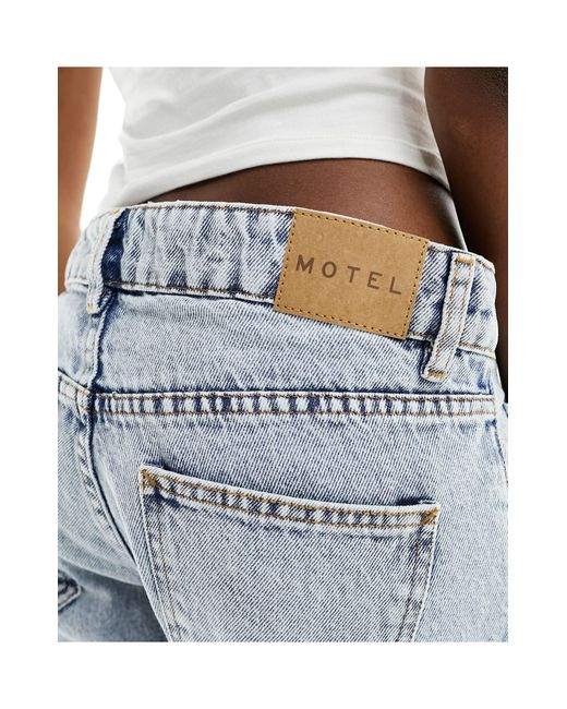 Motel White Low Rise Parallel Jeans