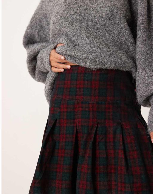 Nobody's Child Petite Gray Veronica Pleated Mini Skirt