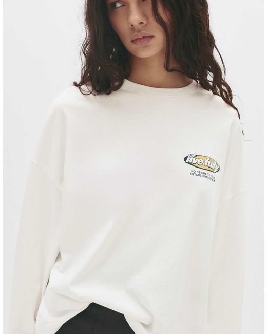 Pull&Bear White – t-shirt