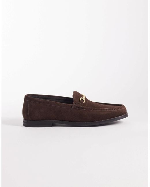 ASOS Brown Penny Snaffle Loafer for men