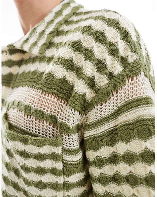 Reclaimed (vintage) Green Unisex Knitted Shirt