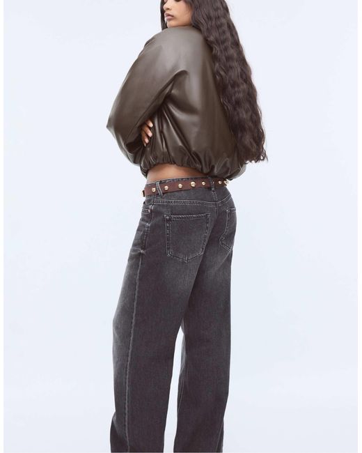 Bomber matelassé en similicuir - marron Stradivarius en coloris Brown