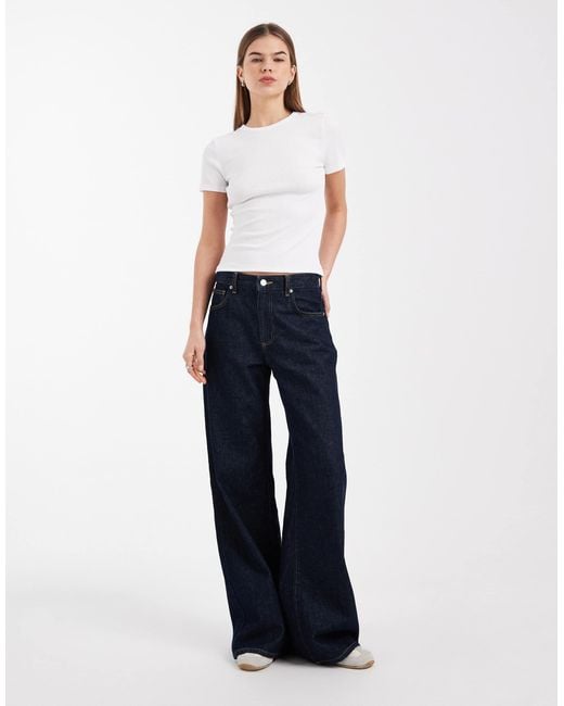 ONLY White Fitted Ribbed Top