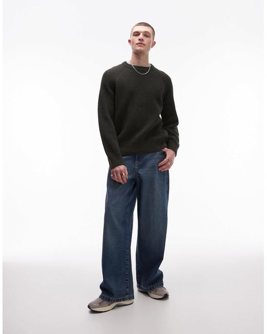 ARKET Black Linen Blend Knitted Sweater for men