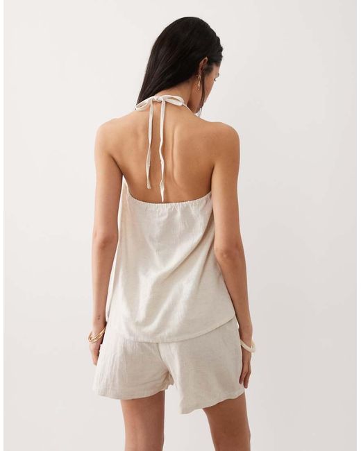 esmé studios Natural Halterneck Beach Top