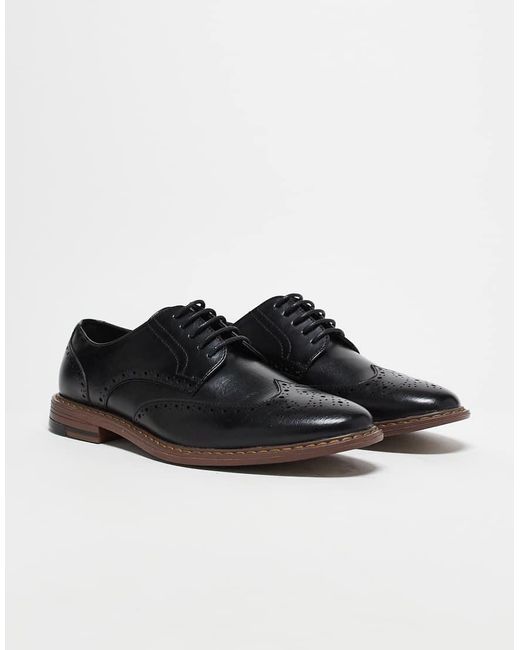 ASOS Black Brogue Shoes for men