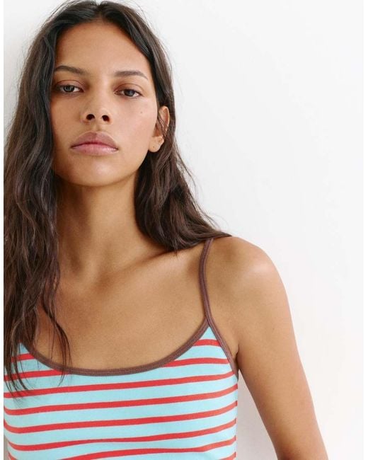 Pull&Bear White Fine-Strap Top