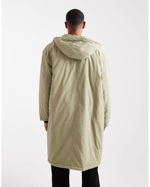 ASOS Natural Longline Parka Jacket for men