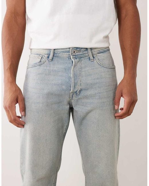 Jack & Jones White Chris Straight Fit Jeans for men