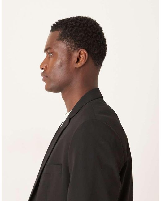 Blazer Slim Fit di Mango in Black da Uomo