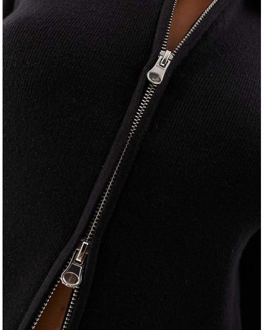 Vero Moda Black Aware Double Ended Zip Through Cardigan