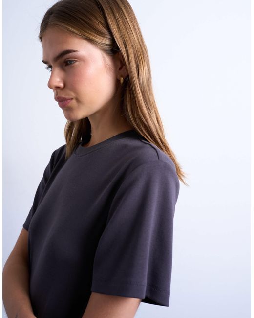 TOPSHOP White Slinky Asymmetric Short Sleeve Tunic Top