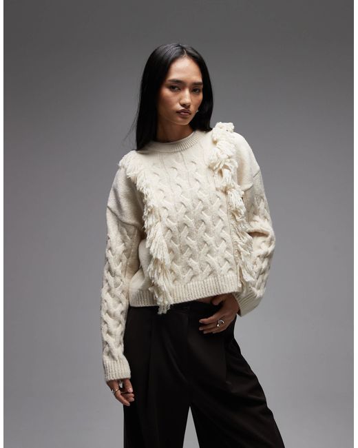 ASOS Gray – flauschiger strickpullover