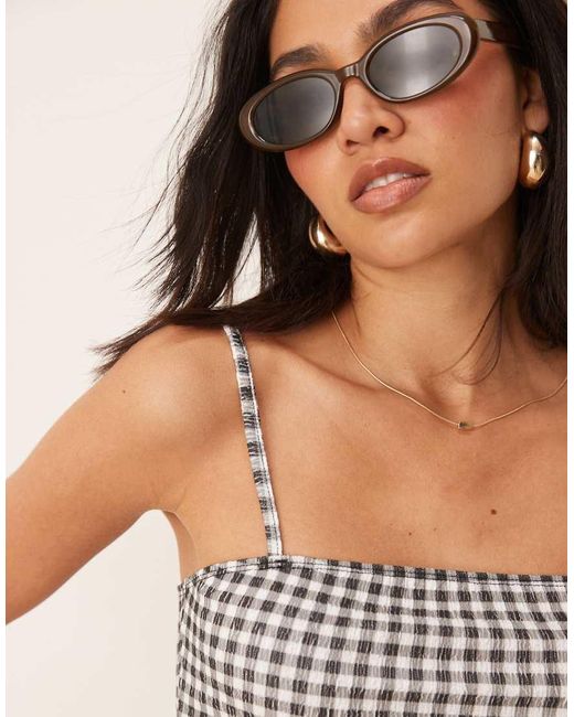Top A Cuadros Vichy De Tirantes De (Parte De Un Conjunto) ASOS de color Multicolor