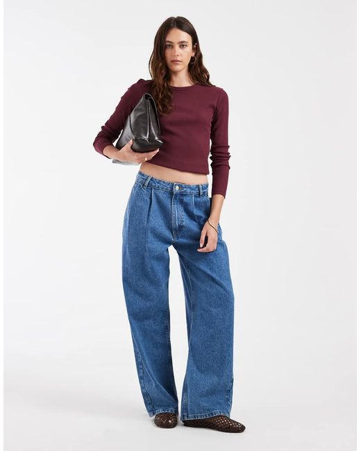 Vero Moda Purple Fine Rib Long Sleeved Top
