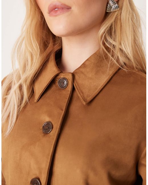 Abercrombie & Fitch Natural – jacke aus wildleder
