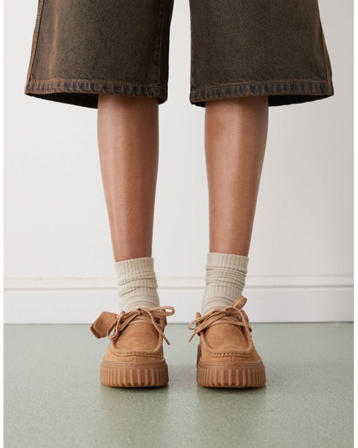 Clarks White – torhill bee – schuhe aus wildleder