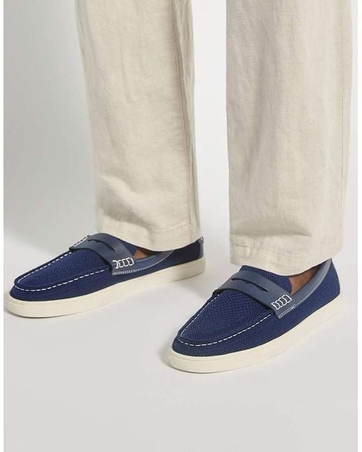 Dune Blue Benzy Loafers for men