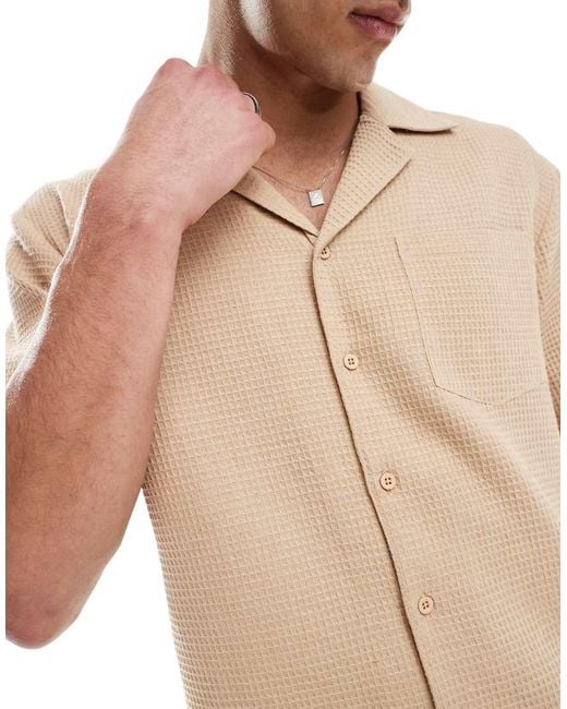 Sol Beach Natural Waffle Beach Shirt for men
