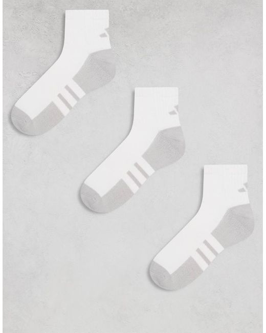 Adidas Originals White Adidas Running Essentials Ankle Socks for men