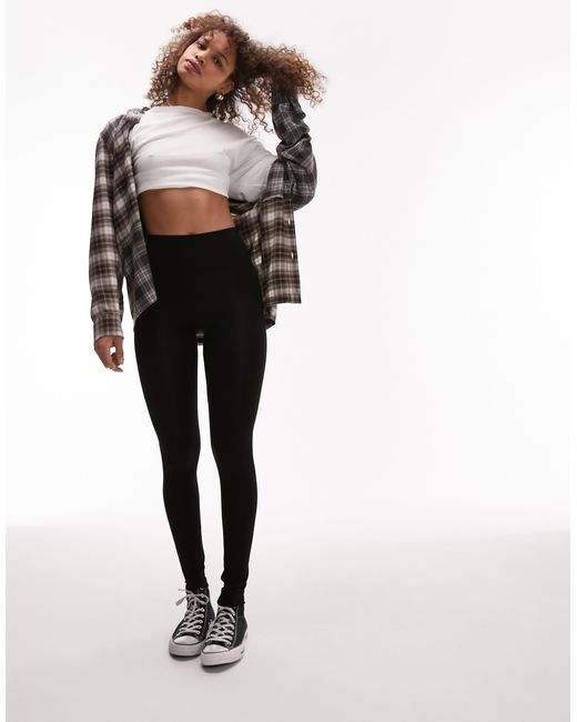 TOPSHOP Black Basic Ankle Length Legging