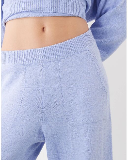 Collusion Blue – gestrickte oversize-jogginghose