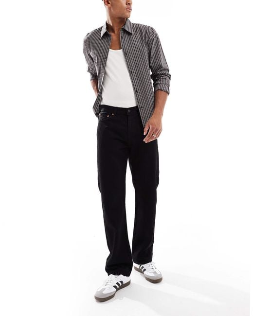 Levi's – 555 '96 – locker geschnittene straight jeans in Black für Herren