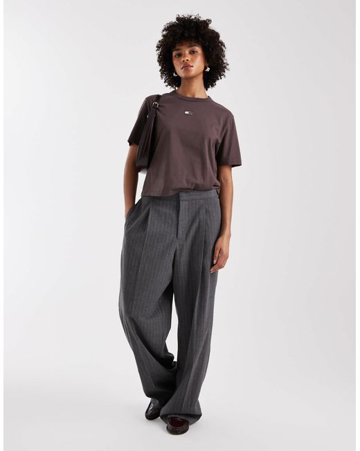 Tommy Hilfiger Brown Boxy Badge T-shirt