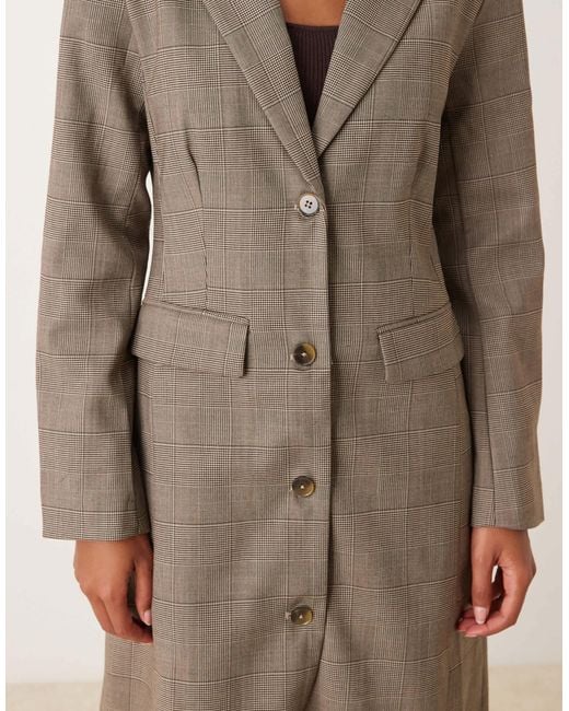ASOS Natural Tailored Longline Blazer Co-ord