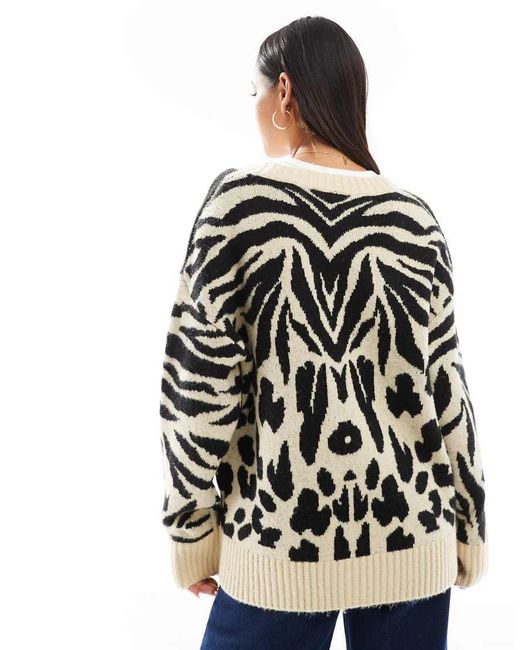 Miss Selfridge Vest Met Lange Pasvorm En Dierenprint in het Multicolor