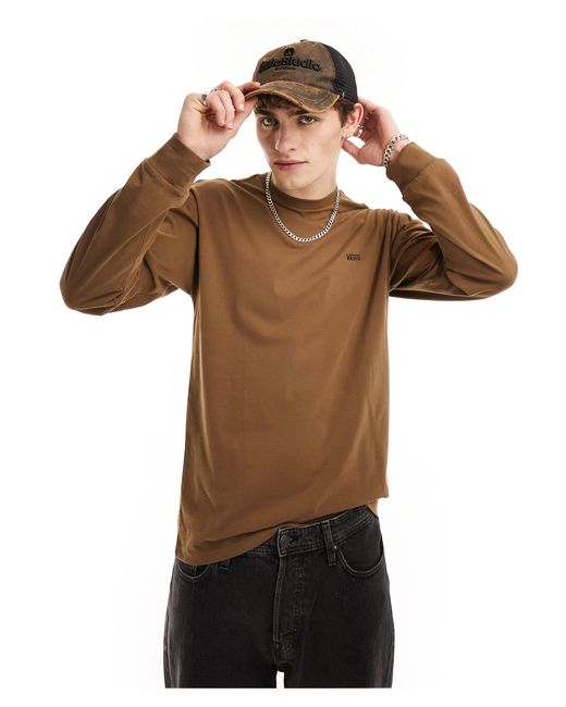 T-shirt à manches longues à logo côté cœur - marron Vans pour homme en coloris Brown