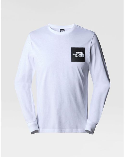 M - t-shirt sottile a maniche lunghe tnf di The North Face in White da Uomo