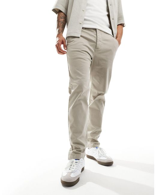 AllSaints Gray Walde Chino Trousers for men