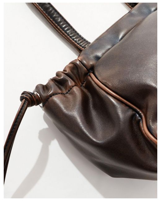 ASOS Brown Tote Bag With Drawstring Closure