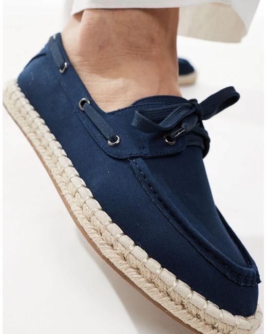 ASOS White Boat Shoe Espadrilles for men