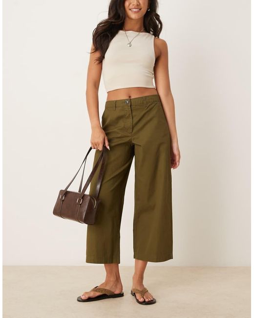 Jdy Natural Cropped Wide Leg Trouser