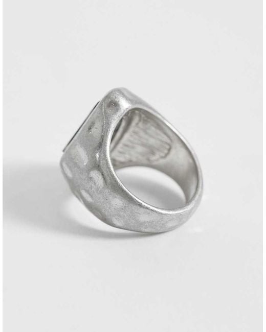 Reclaimed Vintage White Unisex Gem Stone Ring