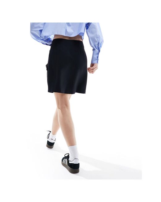 Closet Black A-line Mini Skirt With Pockets