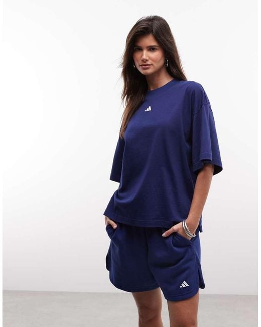 Adidas Originals Blue Three Stripes Studios T-Shirt