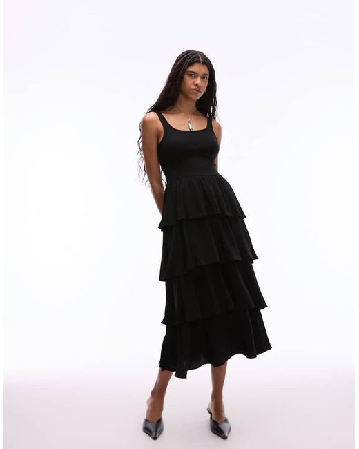 & Other Stories White Sleeveless Midaxi Dress With Floaty Ruffles