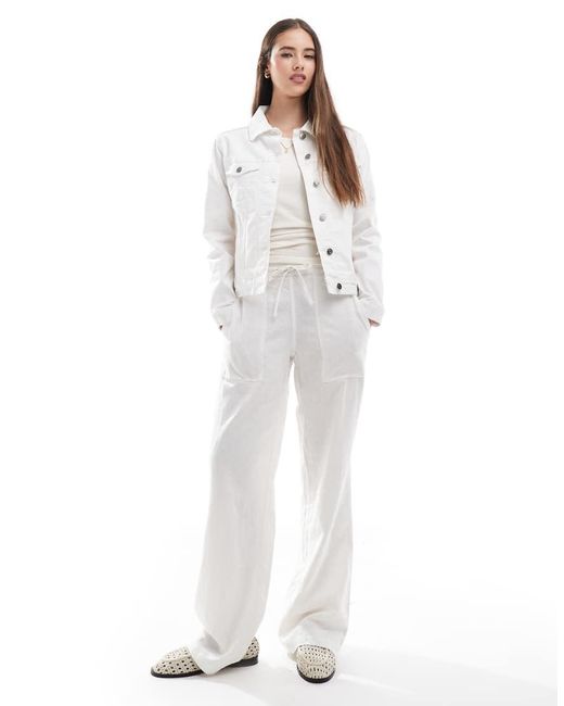 Brave Soul White Denim Jacket