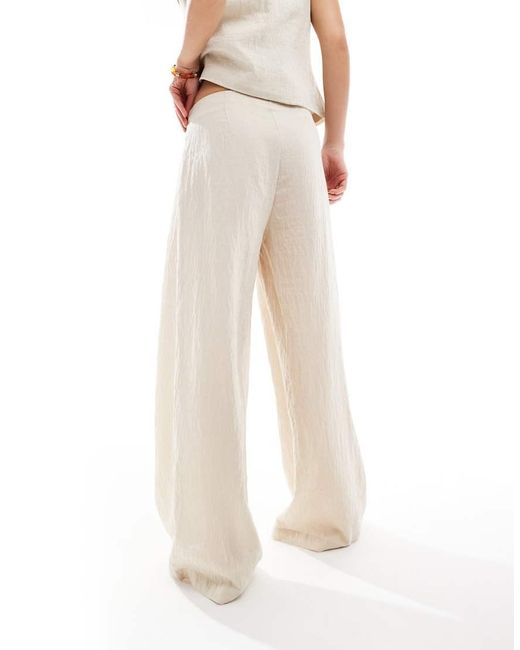 Vero Moda White Pleat Front Wide Leg Trouser Co-Ord