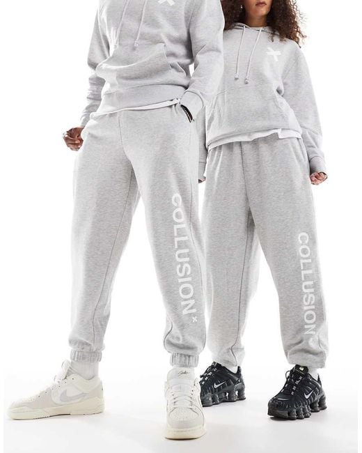 Collusion White Logo Joggers Co-Ord