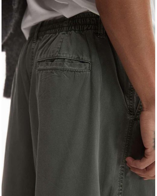 Pantaloni Corti Oversize di Topman in Gray da Uomo