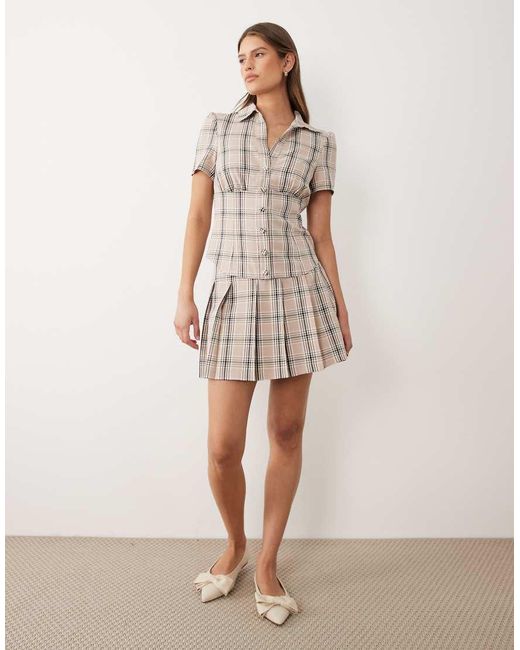 Miss Selfridge Brown Tailored Shirt Co-Ord